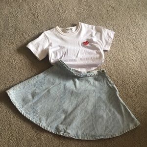 American Apparel circle denim skirt size S